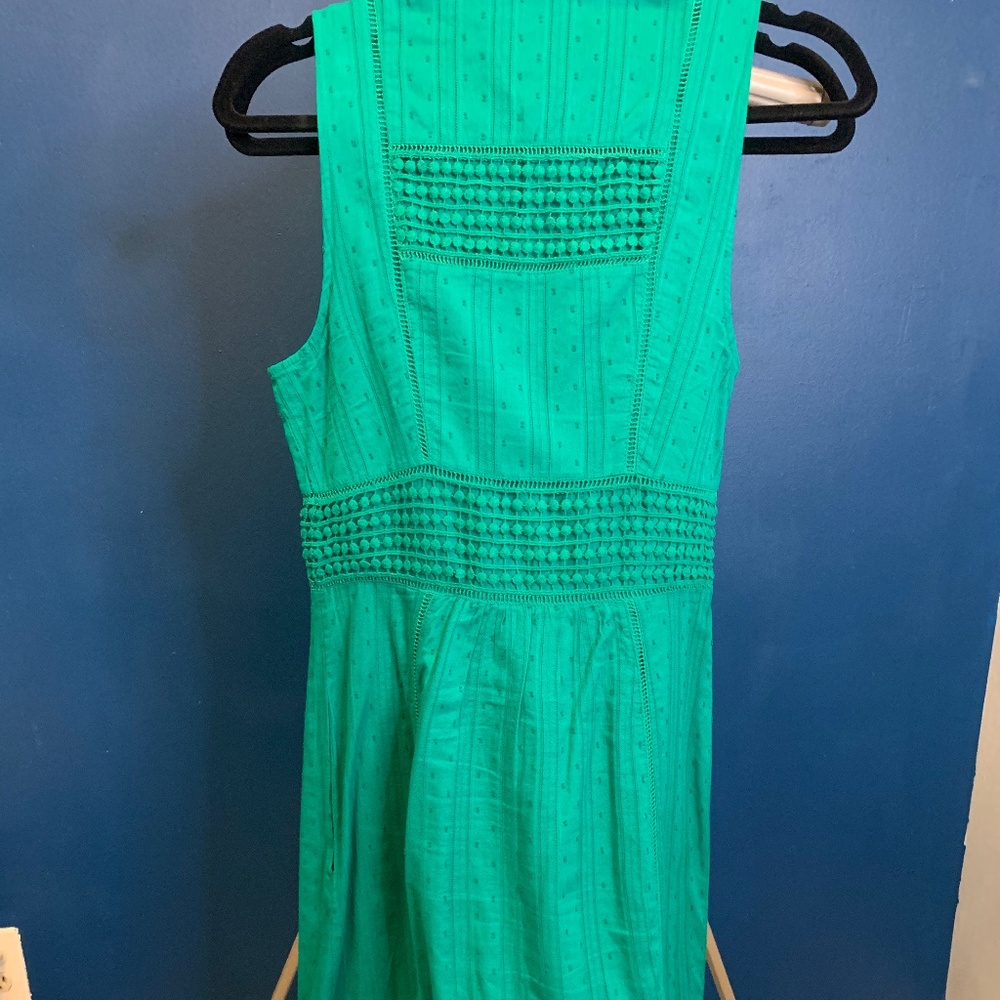 Anthropologie Maeve Women's Button-Up Eyelet Shirt Dress